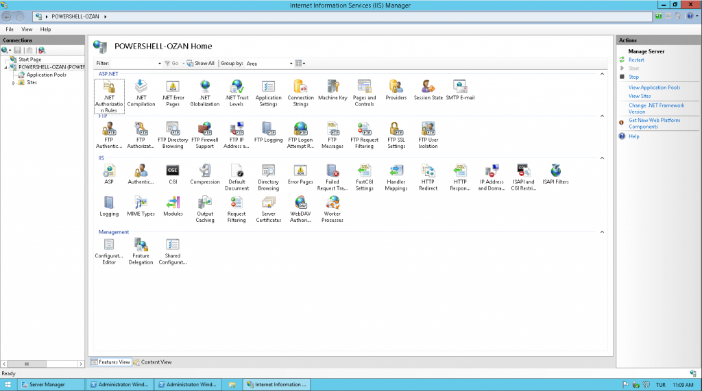 PowerShell ile IIS kurulumu - Emre Ozan Memis